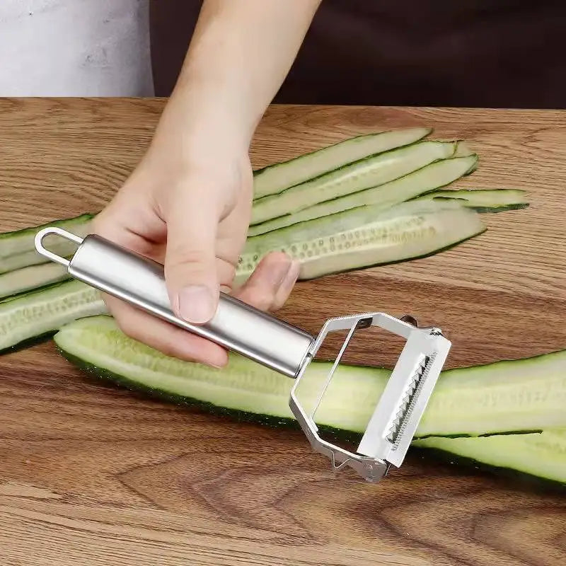 Éplucheur de Cuisine Multifonction – Acier Inoxydable, Durable et Polyvalent