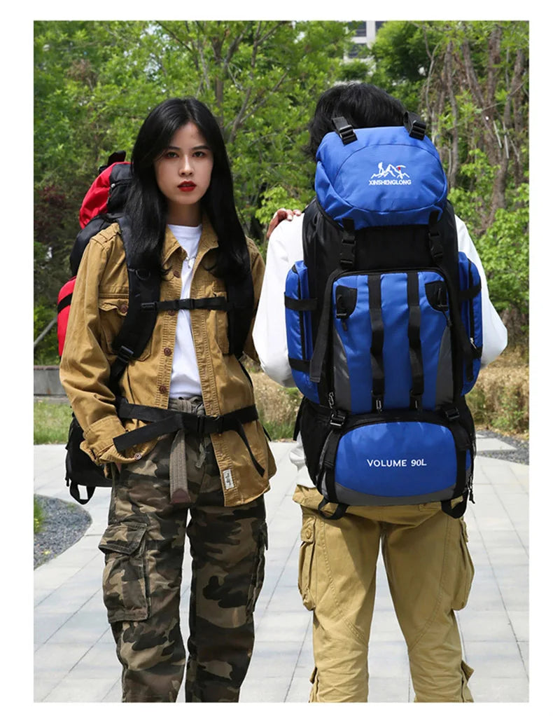 Sac à Dos de Randonnée 90L - Étanche, Grande Capacité, Idéal pour Trekking, Camping & Voyages
