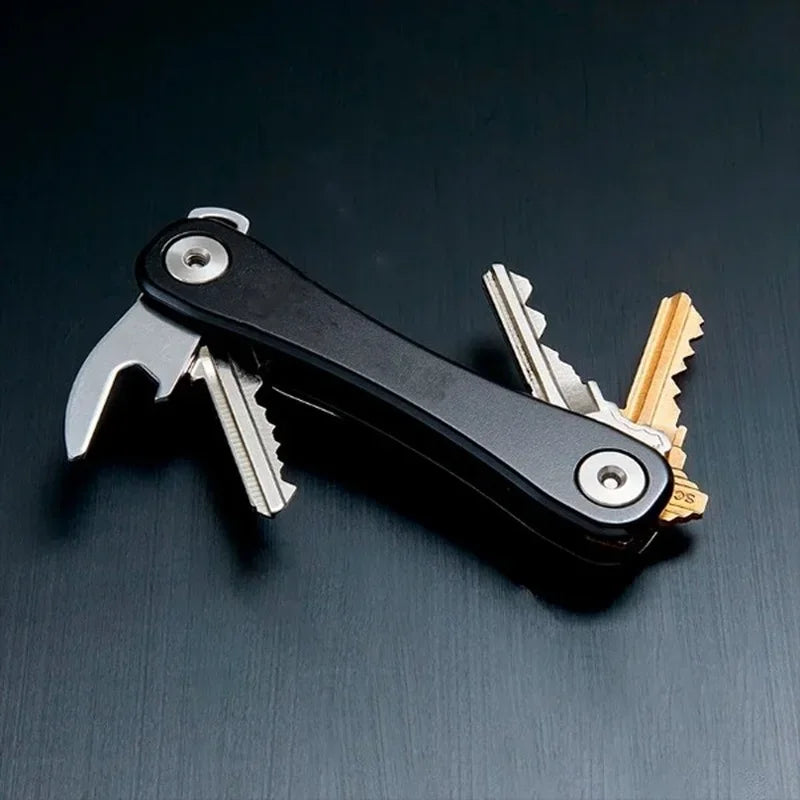 Porte-Clés Intelligent & Compact - Organisateur de Clés en Métal, Clip en Aluminium, Accessoire de Rangement Portable