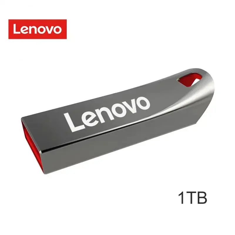 Clé USB Lenovo 2 To - USB 3.0 Haute Vitesse, Métal, Étanche, Stockage Portable