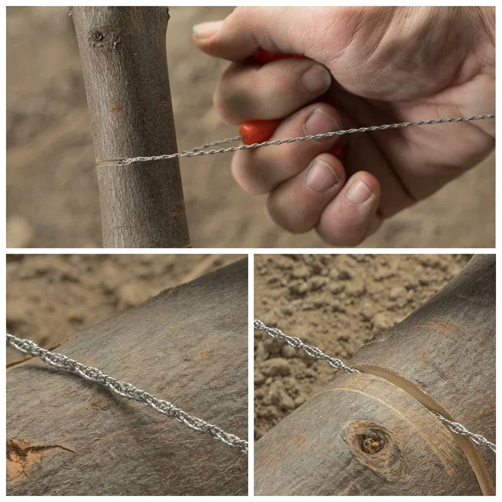 Scie à Chaîne Manuelle STONEGO - Outil de Survie Portable pour Camping, Urgence & Voyage