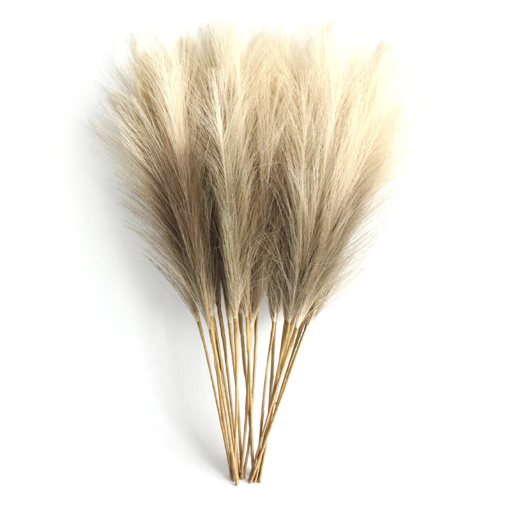 Lot de 6 Plumes de Herbe de Pampa Artificielle - Décoration Florale pour Maison, Mariage, Noël & DIY