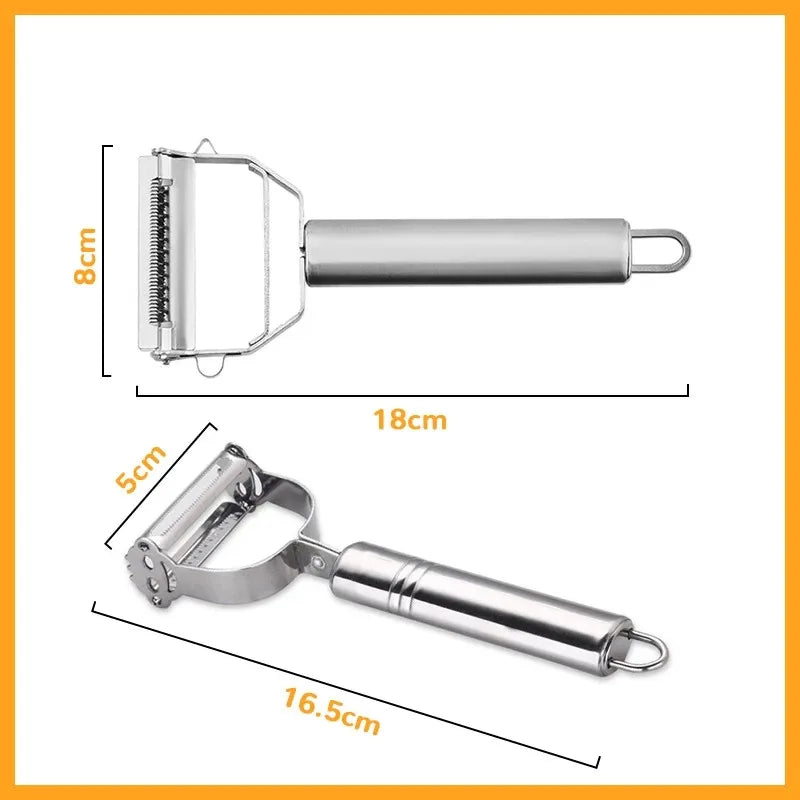 Éplucheur de Cuisine Multifonction – Acier Inoxydable, Durable et Polyvalent