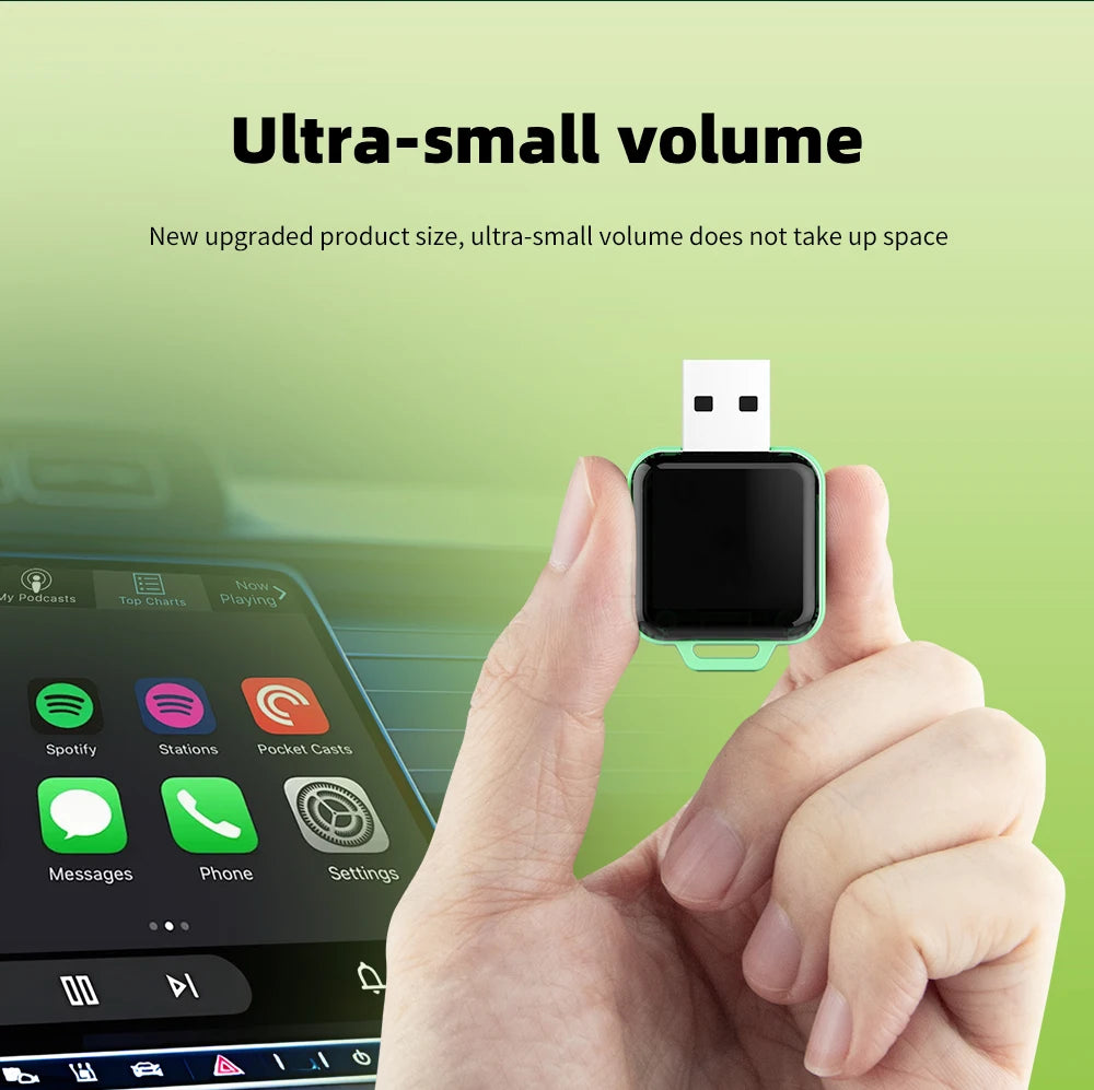 Mini CarPlay & Auto AI Box - Convertisseur Filaire en Sans Fil pour Audi, Toyota, Mazda, Nissan, Chevrolet, Kia, Ford, Hyundai & Plus