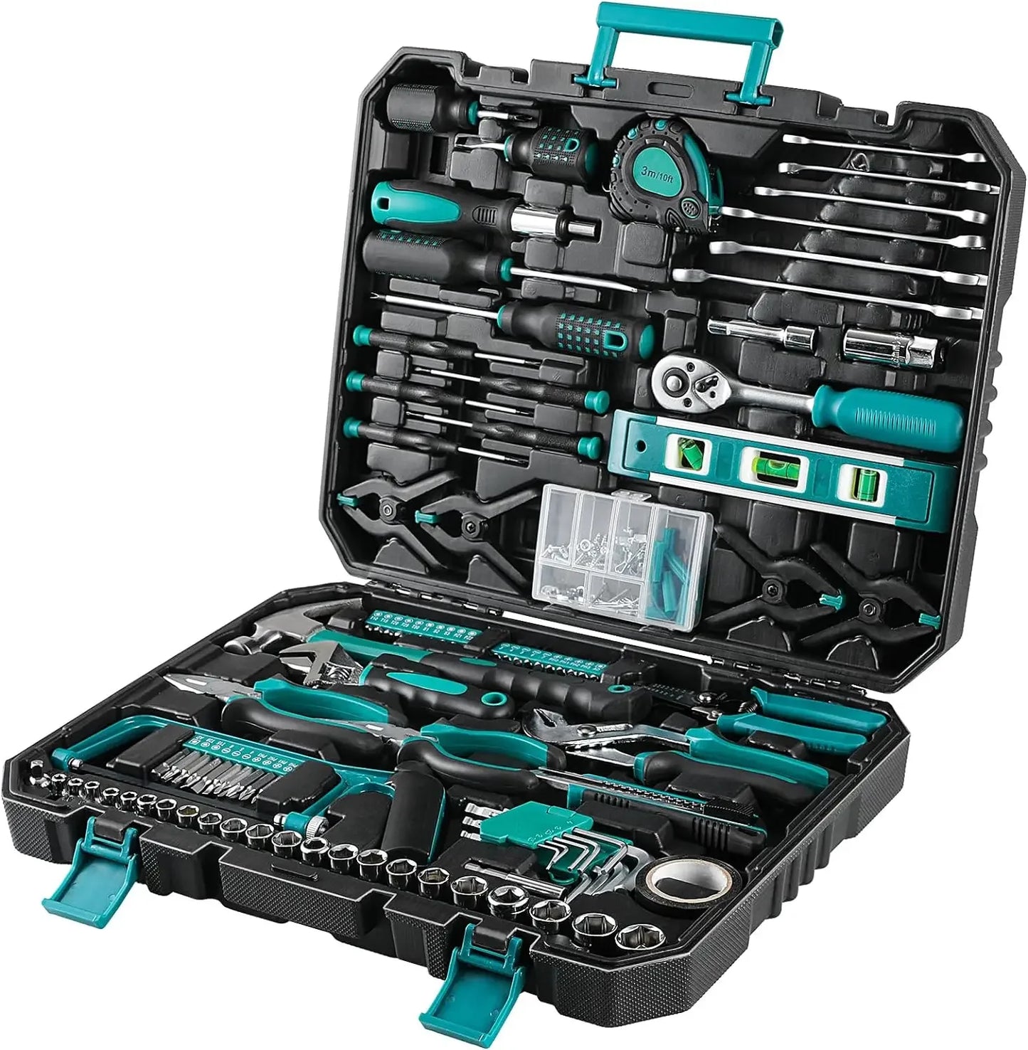 Coffret d'Outils 198 Pièces – Kit Complet pour Réparations Maison & Automobile !