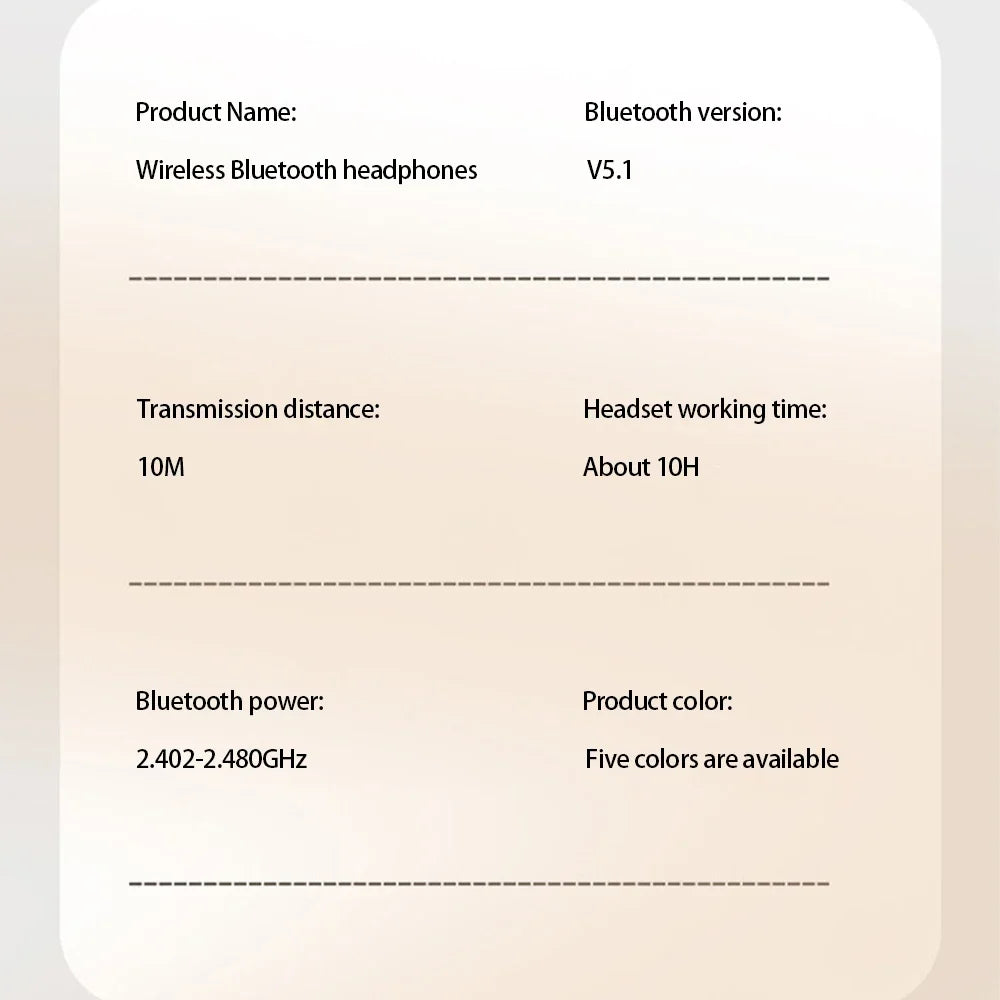 Écouteurs Sans Fil P9 - Bluetooth, Micro Intégré, Réduction de Bruit, Sport & Gaming