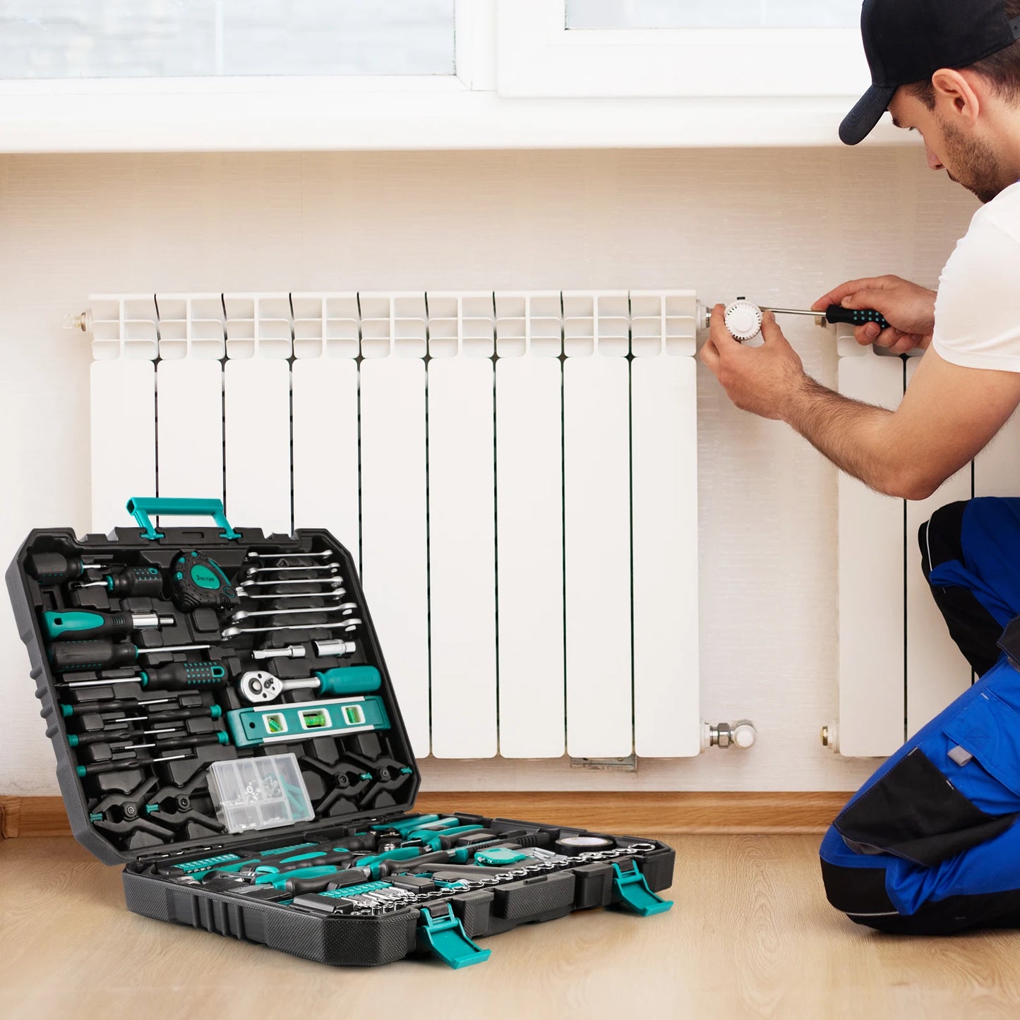 Coffret d'Outils 198 Pièces – Kit Complet pour Réparations Maison & Automobile !