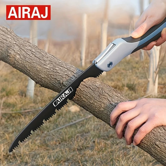 Scie Pliante AIRAJ - Scie Multifonction pour Bois, Camping, Jardinage, Coupe d'Arbre & Bricolage