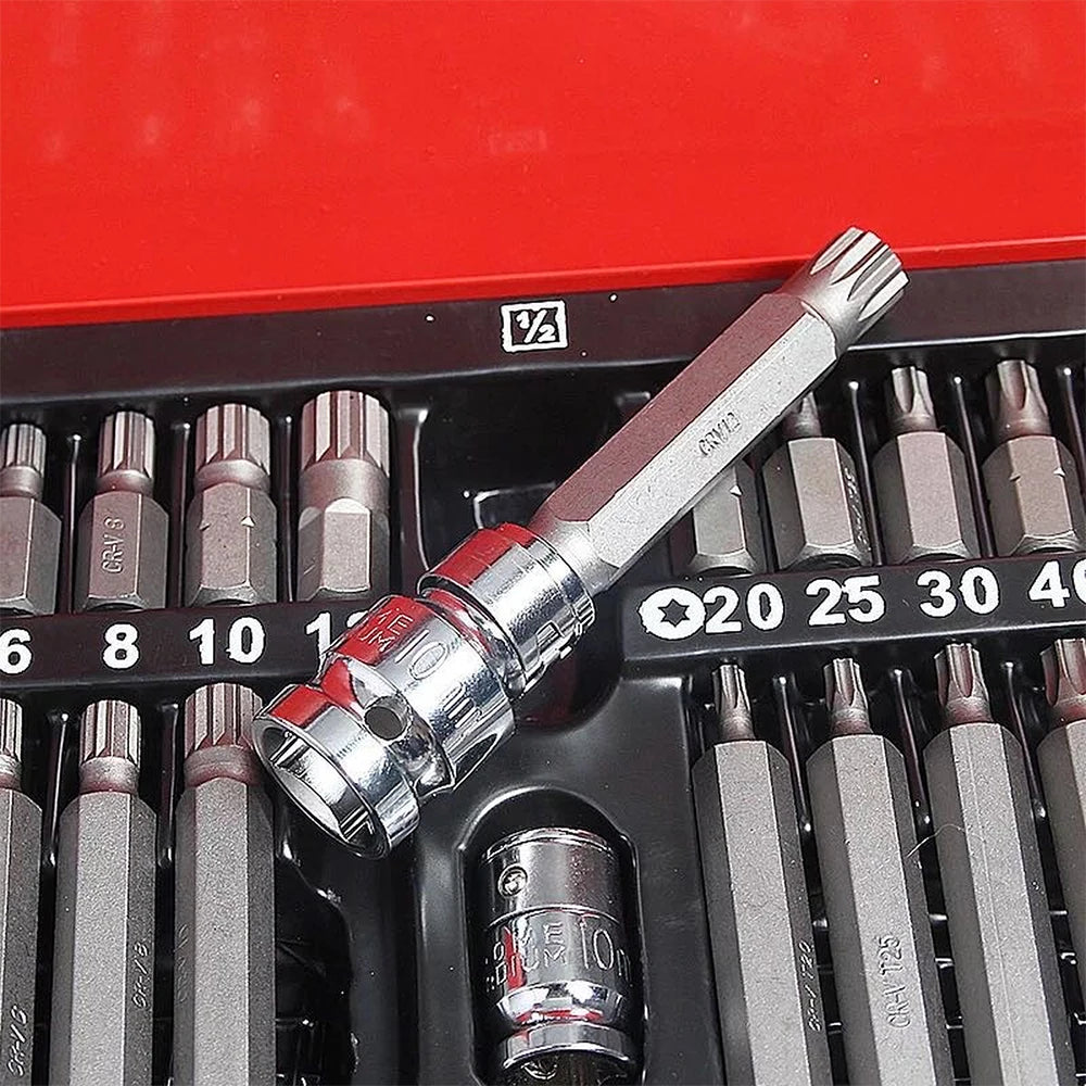 Kit Douilles Torx & Hex 40 Pièces – Outils de Réparation Auto et Mécanique !