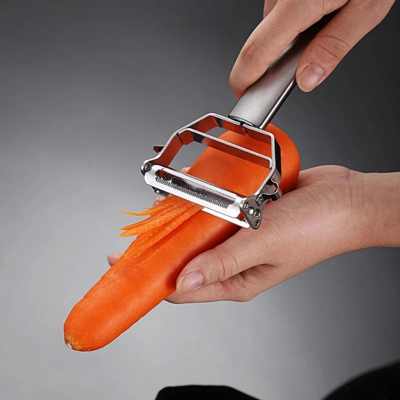 Éplucheur de Cuisine Multifonction – Acier Inoxydable, Durable et Polyvalent