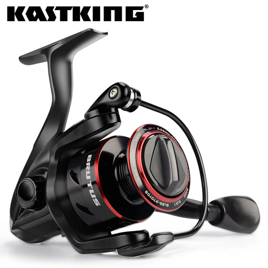 Moulinet Spinning KastKing Brutus - Ultra-Léger, Frein Puissant 8Kg, Ratio 5.2:1, Idéal pour Pêche en Eau Douce & Carpe