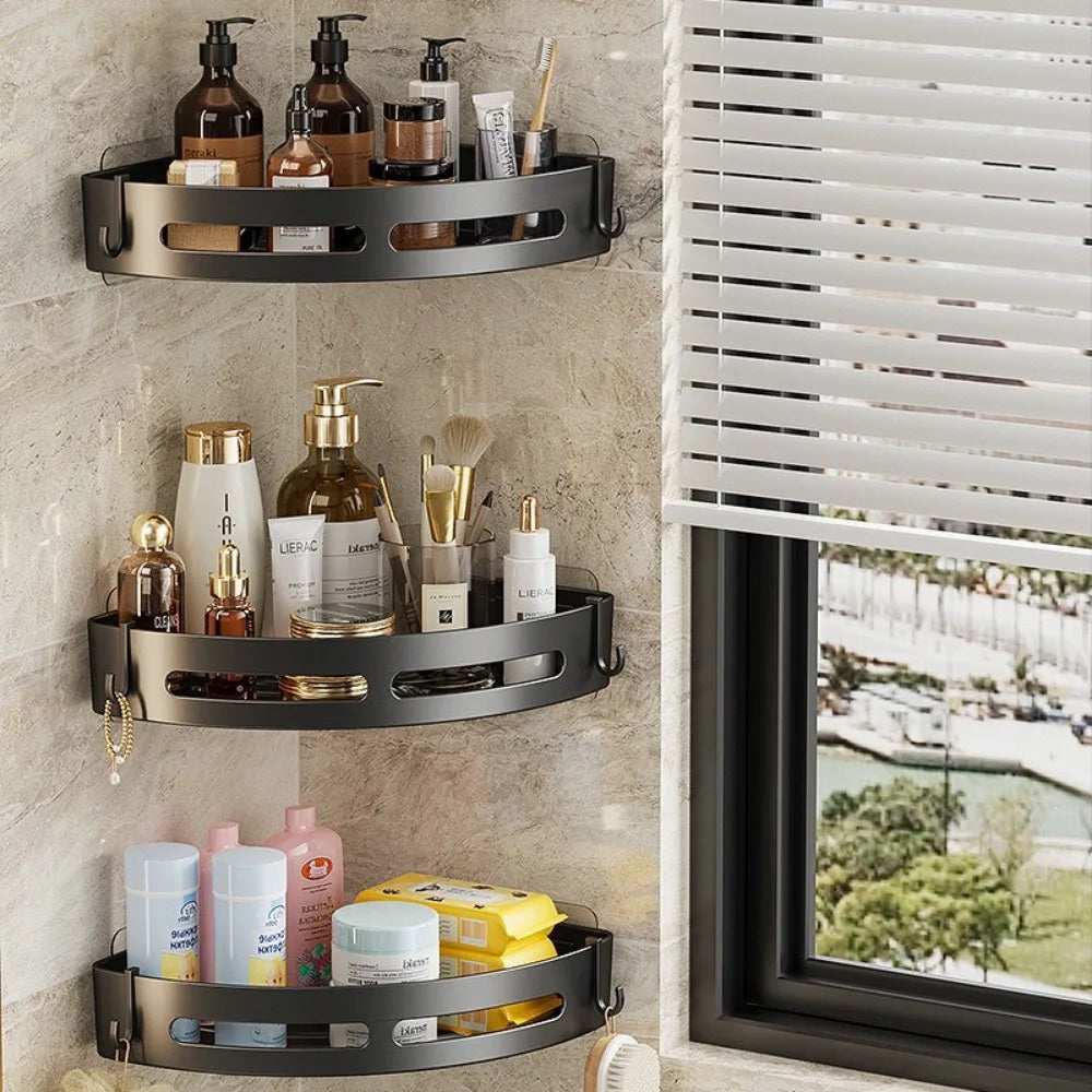 Étagère de Douche Sans Perçage - Rangement pour Shampoing, Serviettes & Accessoires de Salle de Bain