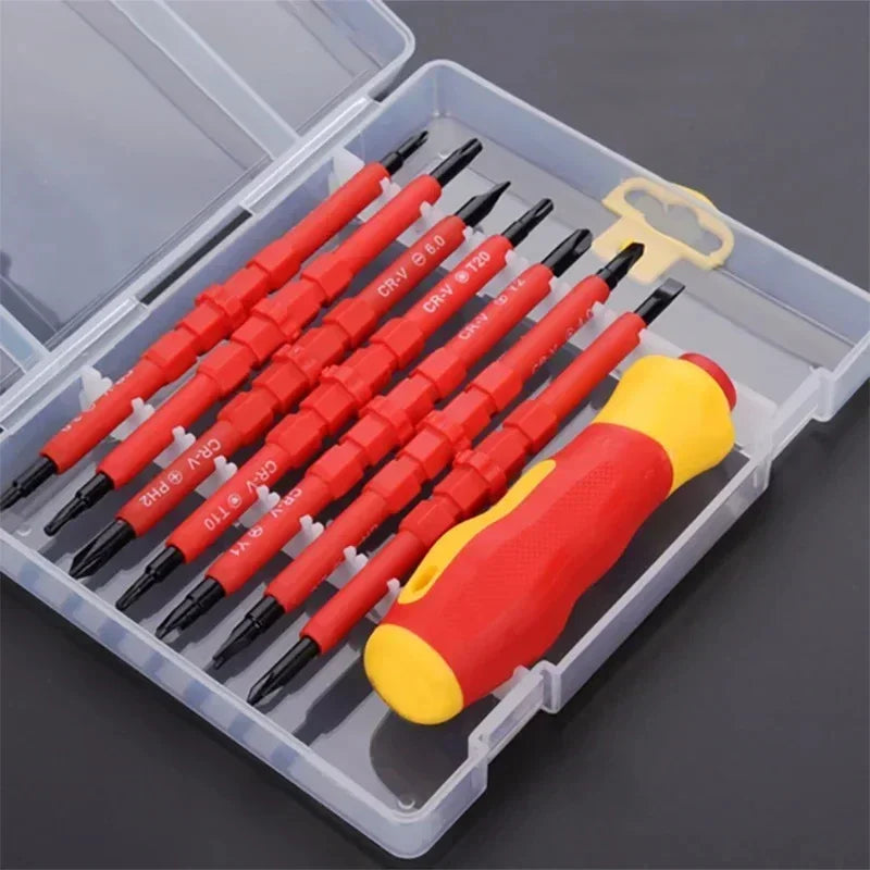 Kit d’Outils Électricien 13 Pièces – Tournevis Isolés 1000V avec Embouts Magnétiques !