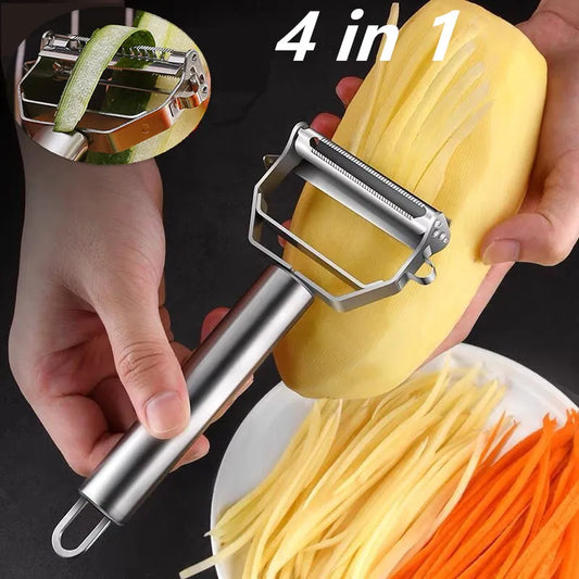 Éplucheur de Cuisine Multifonction – Acier Inoxydable, Durable et Polyvalent