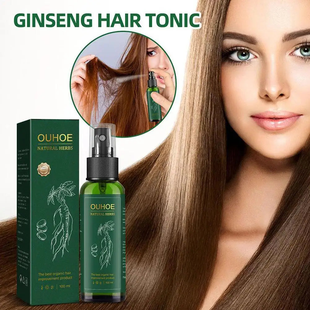 Sérum Capillaire au Ginseng – 2x100ml, Nourrit le Cuir Chevelu, Renforce et Répare les Cheveux