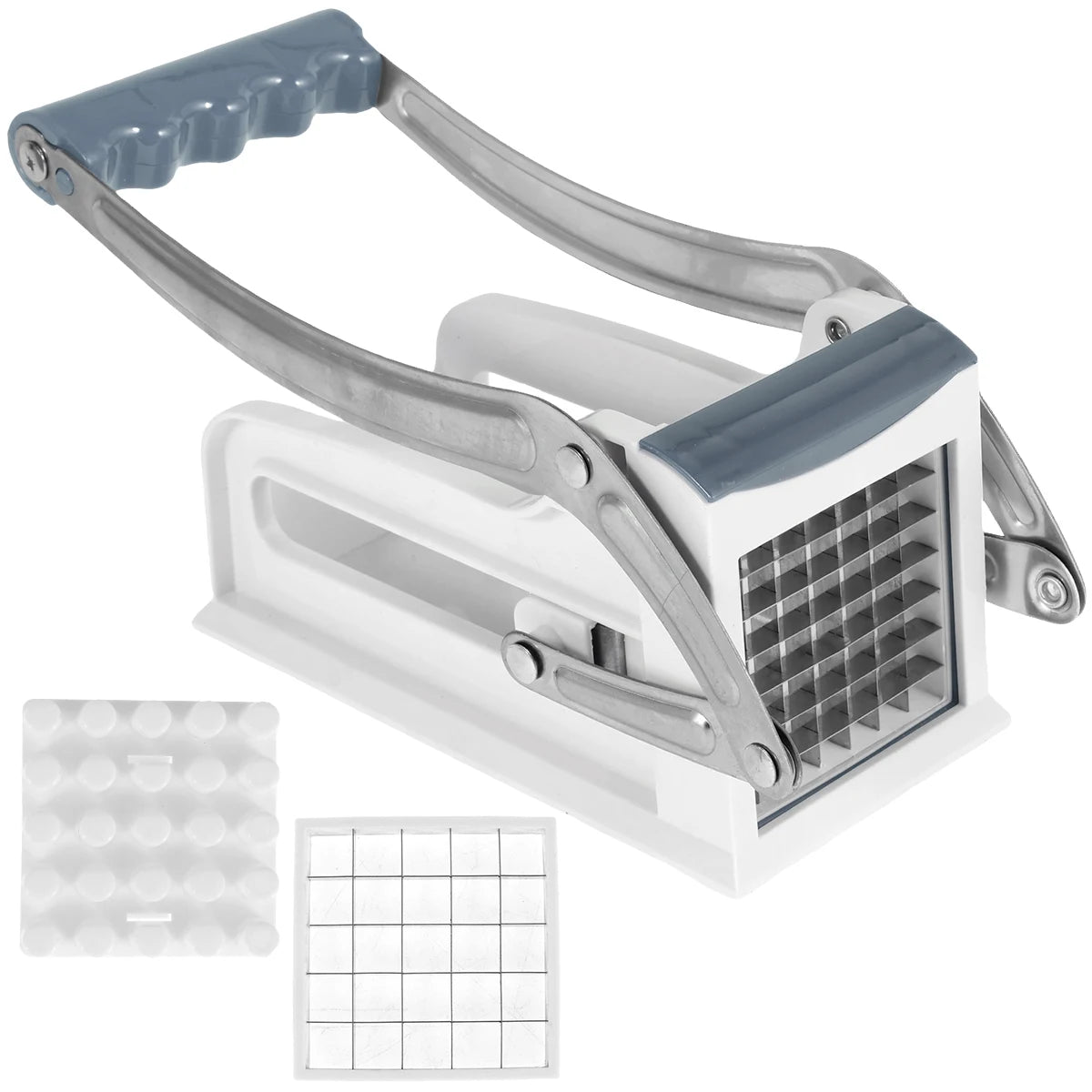 Coupe-Frites en Acier Inoxydable – Lames 25/49 Trous, Découpe Rapide