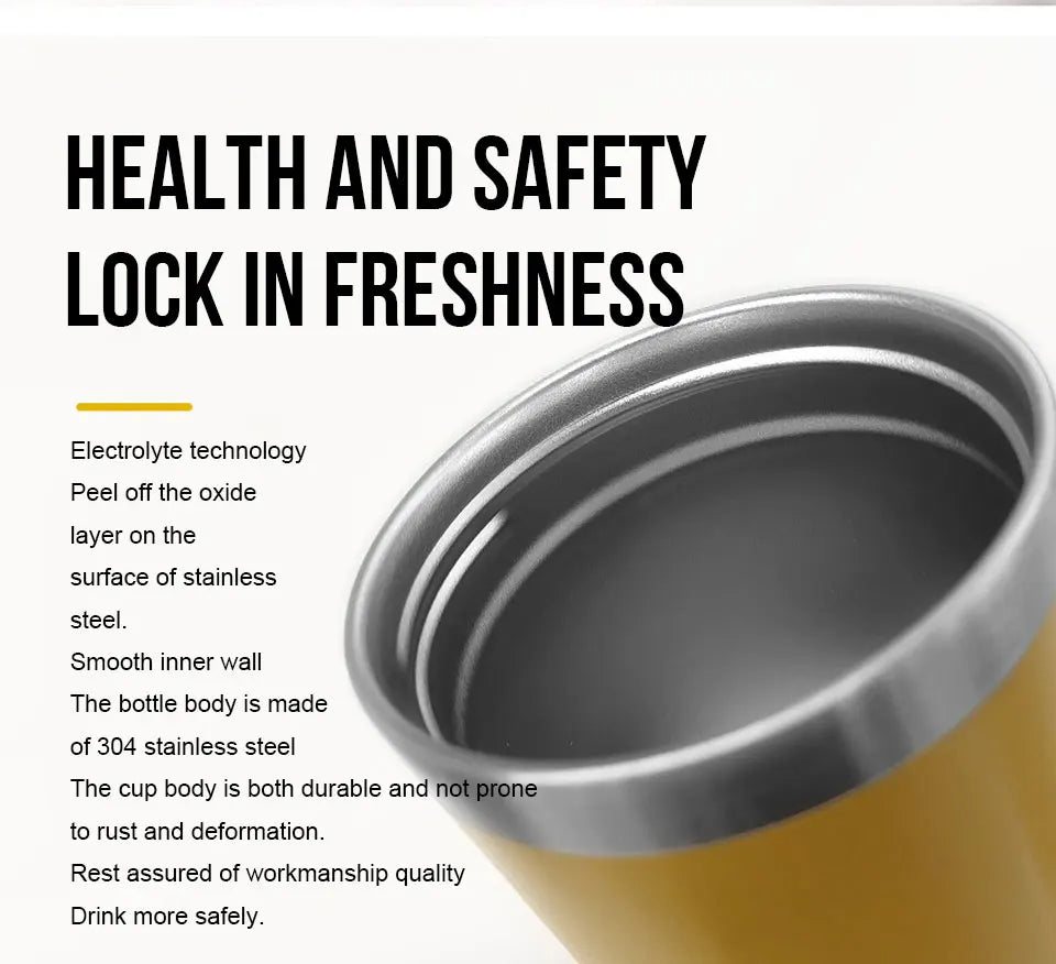 Bouteille Isotherme en Acier Inoxydable - Mug Thermique, Thermos pour Café, Eau & Boissons Chaudes/Froides, Anti-Fuite