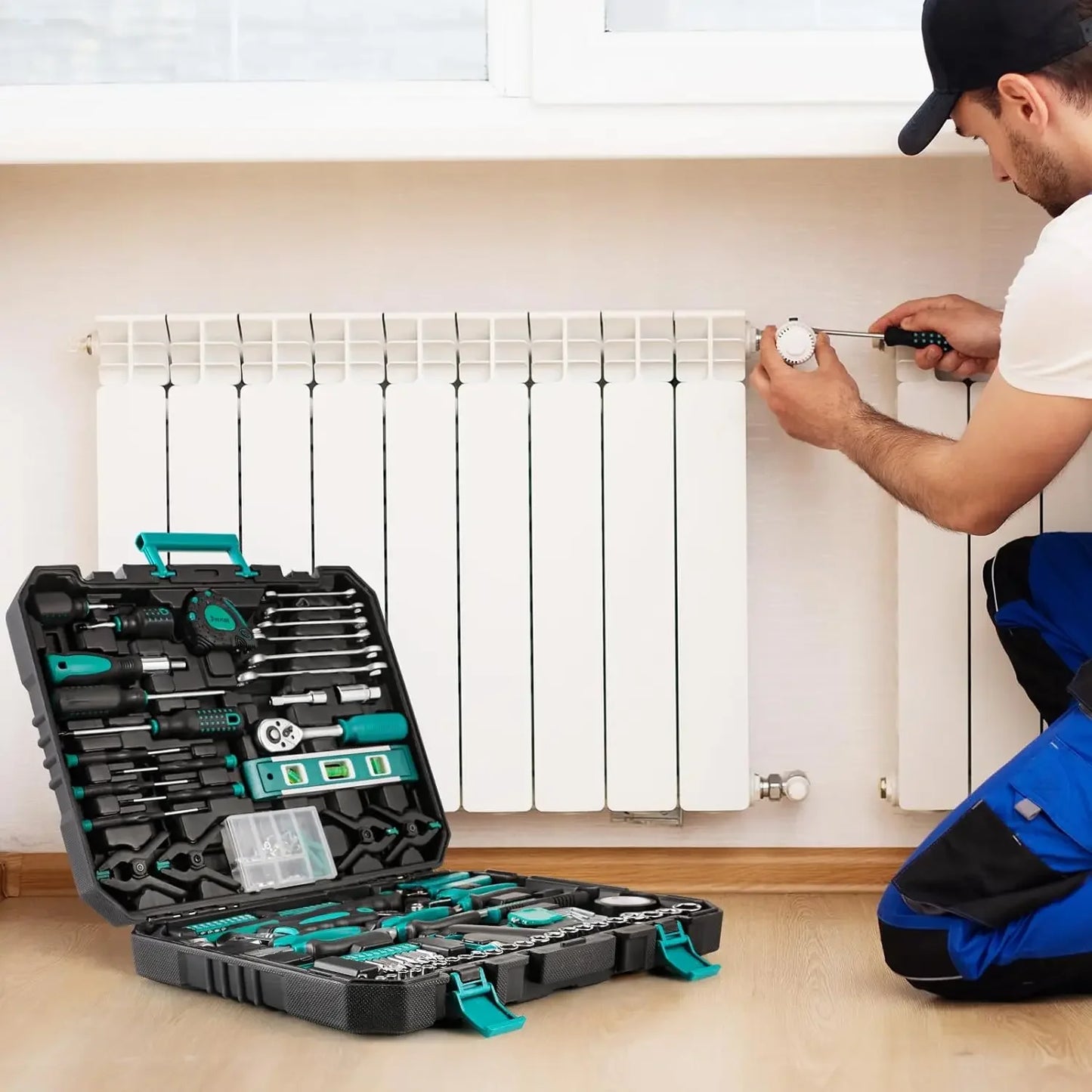 Coffret d'Outils 198 Pièces – Kit Complet pour Réparations Maison & Automobile !