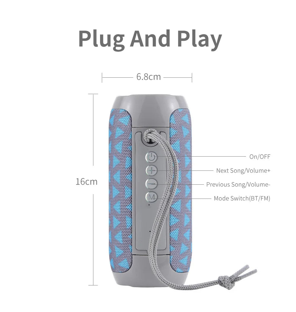 Enceinte Bluetooth TG117 - Portable, Waterproof, Son Stéréo Puissant, Radio FM, Support TF & TWS
