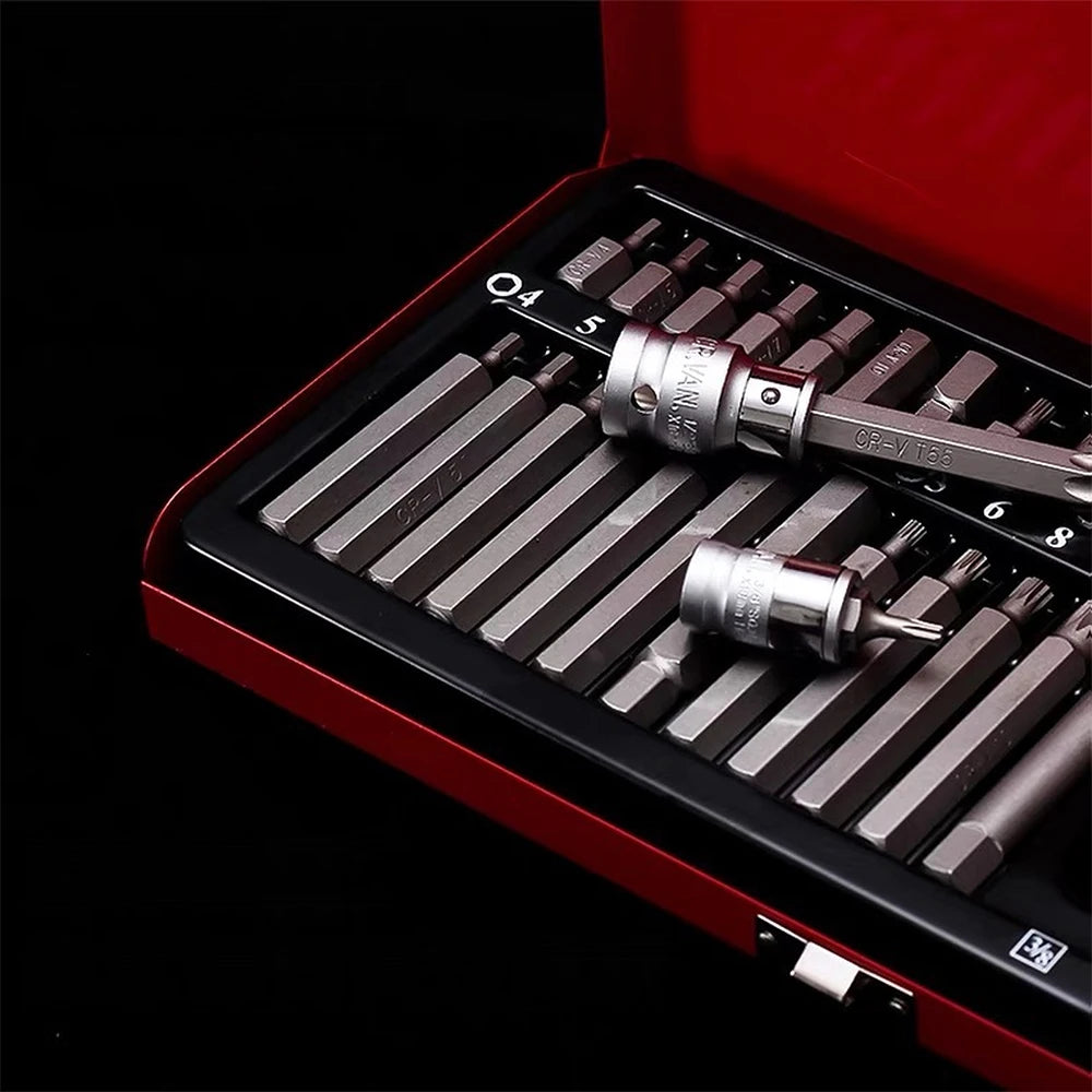 Kit Douilles Torx & Hex 40 Pièces – Outils de Réparation Auto et Mécanique !