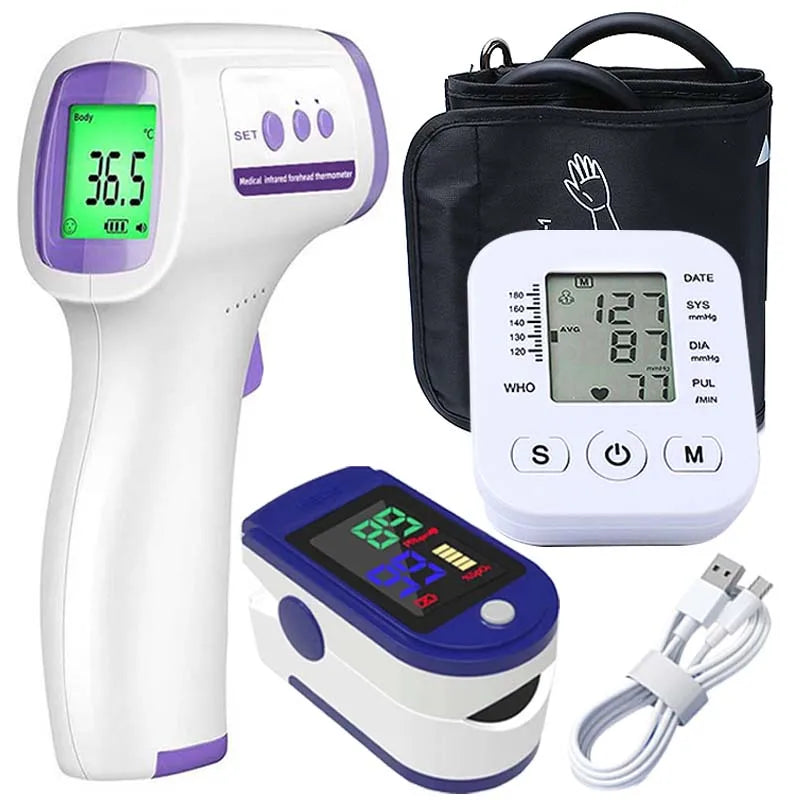 Tensiomètre Électronique de Bras - Moniteur de Pression Artérielle, Fréquence Cardiaque & Pouls, Automatique & Médical