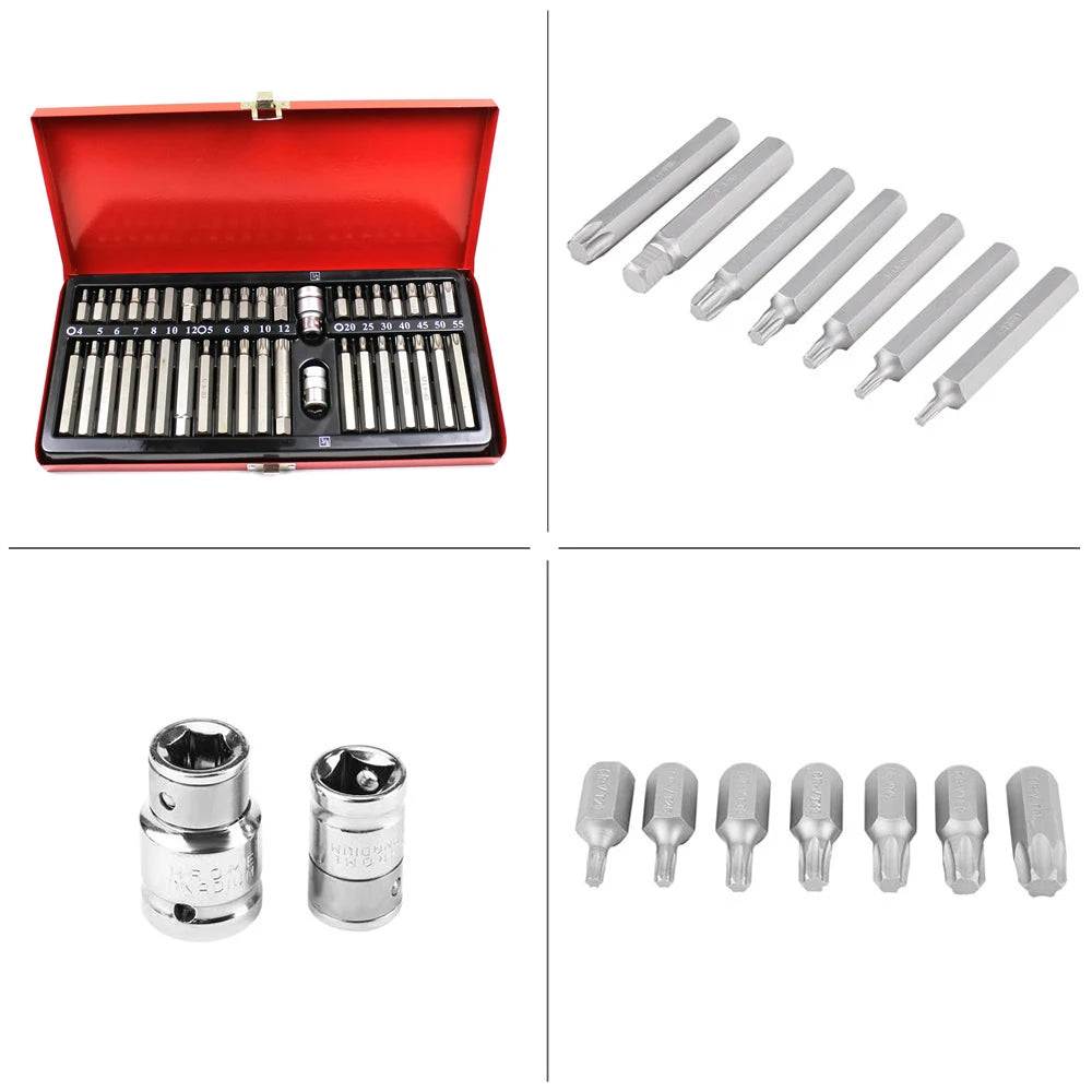 Kit Douilles Torx & Hex 40 Pièces – Outils de Réparation Auto et Mécanique !