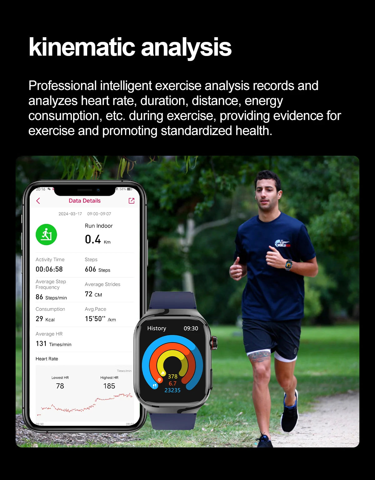 Montre Connectée Santé 2024 - Surveillance de l’Acide Urique, Sucre dans le Sang, ECG + PPG, Pression Artérielle, Appels Bluetooth & Sport