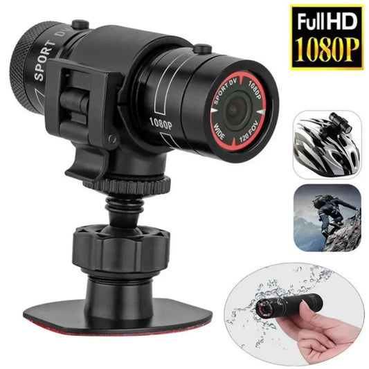 Mini Caméra Sport 1080P – Étanche, Idéale pour Vélo, Moto & Casque