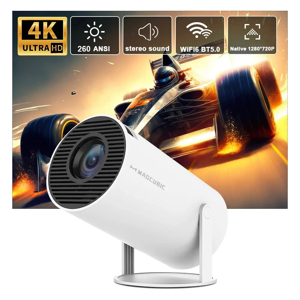 Projecteur Magcubic HY300 Pro - 4K, Android 11, WiFi 6, 260 ANSI Lumens, Bluetooth 5.0, Home Cinéma & Extérieur