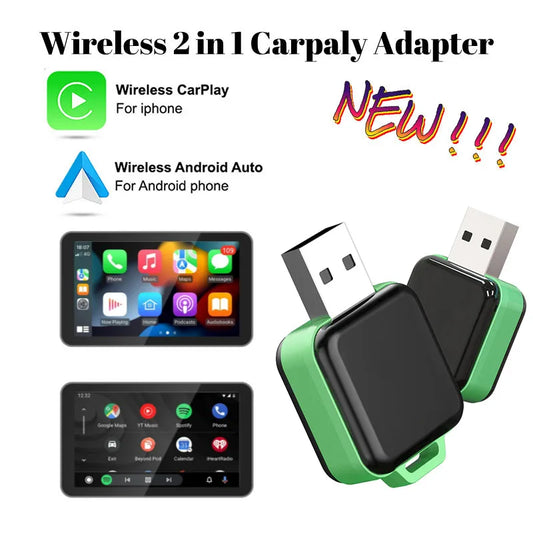 Mini CarPlay & Auto AI Box - Convertisseur Filaire en Sans Fil pour Audi, Toyota, Mazda, Nissan, Chevrolet, Kia, Ford, Hyundai & Plus