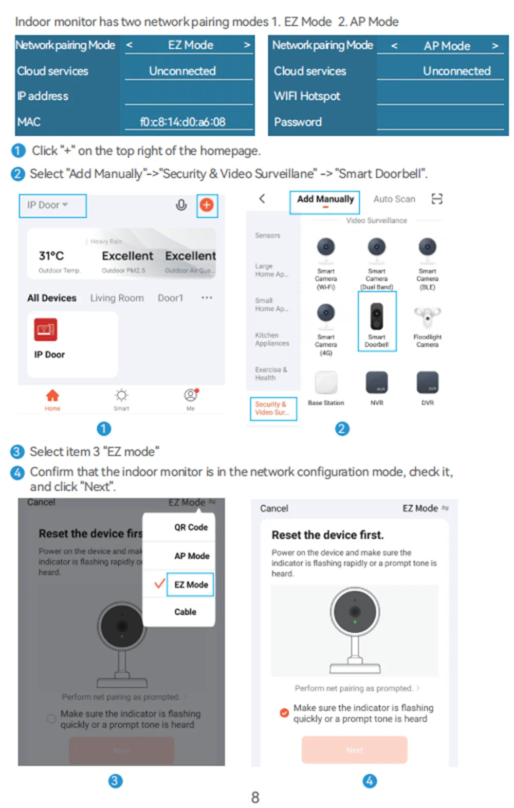 Sonnette Vidéo Intelligente 5-en-1 avec Déverrouillage d’Empreinte - Système d’Interphone Vidéo WiFi, Écran Tactile 1080P, Tuya Smart