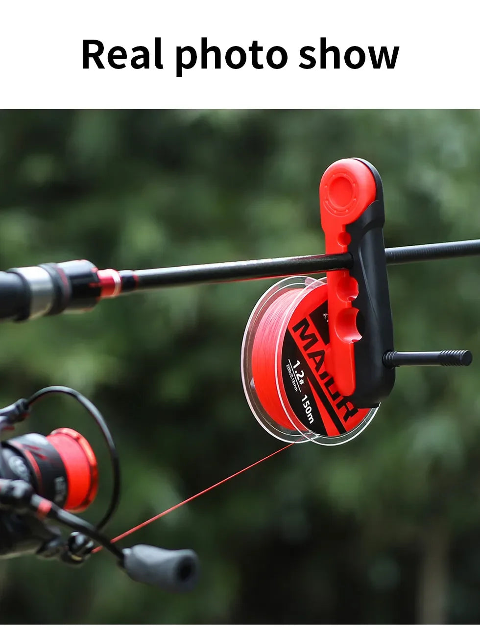 Enrouleur de Ligne de Pêche Portable - Bobineuse pour Moulinet Spinning & Baitcasting, Outil de Montage Rapide