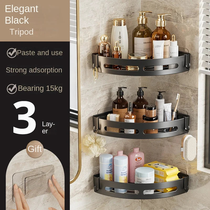 Étagère de Douche Sans Perçage - Rangement pour Shampoing, Serviettes & Accessoires de Salle de Bain