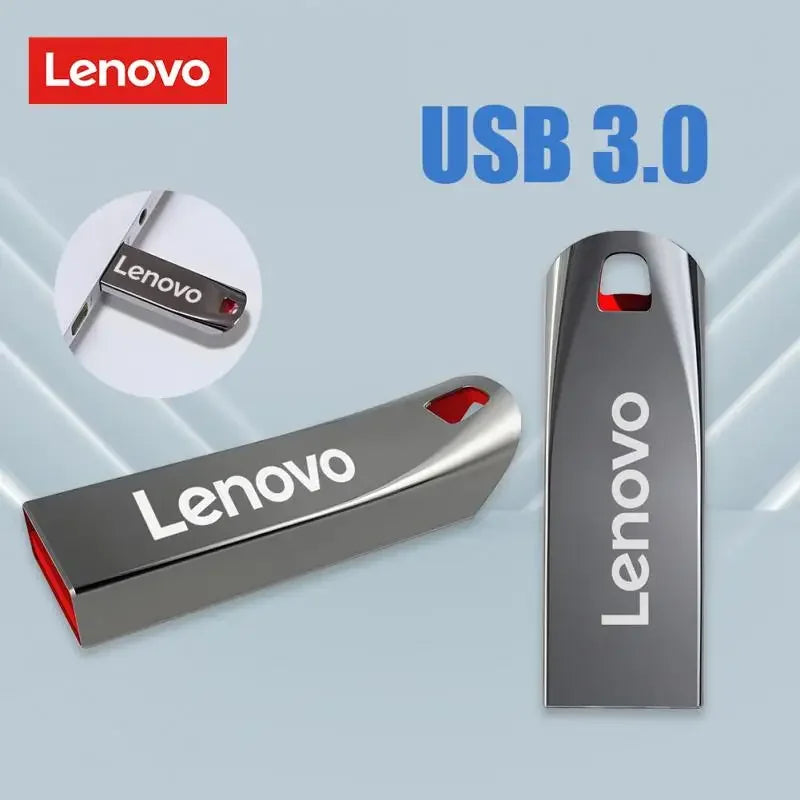 Clé USB Lenovo 2 To - USB 3.0 Haute Vitesse, Métal, Étanche, Stockage Portable