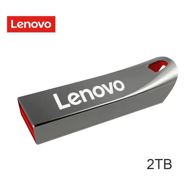 Clé USB Lenovo 2 To - USB 3.0 Haute Vitesse, Métal, Étanche, Stockage Portable