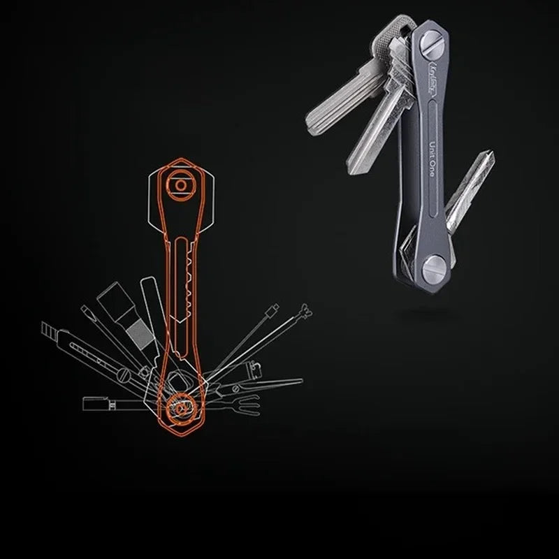 Porte-Clés Intelligent & Compact - Organisateur de Clés en Métal, Clip en Aluminium, Accessoire de Rangement Portable