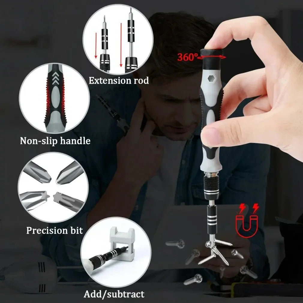 Kit Tournevis de Précision 115 en 1 – Outils Magnétiques Professionnels pour Réparation Électronique !