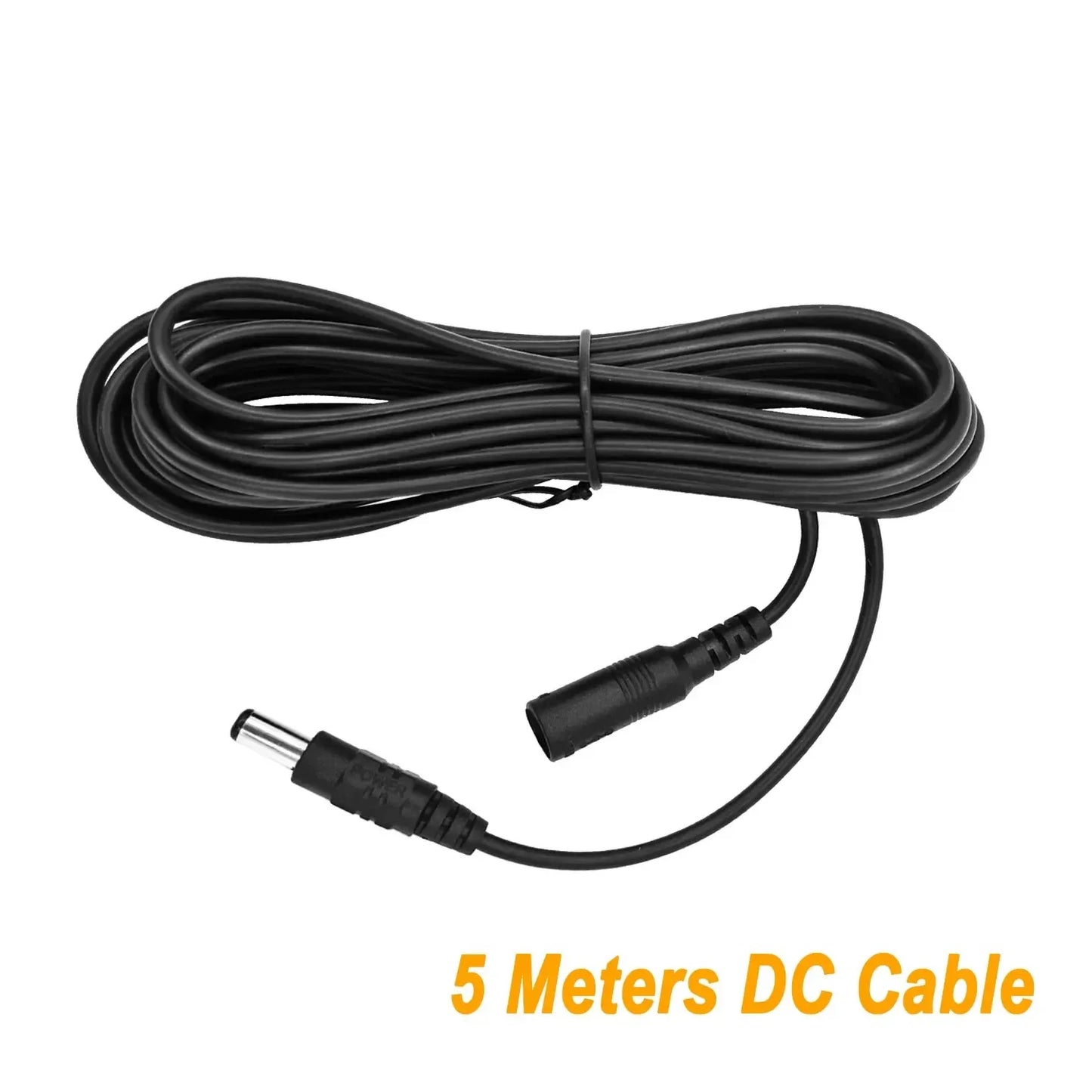 Câble d’Extension d’Alimentation DC 12V - 5M / 10M, Connecteur 5.5mm x 2.1mm, Mâle vers Femelle, Noir