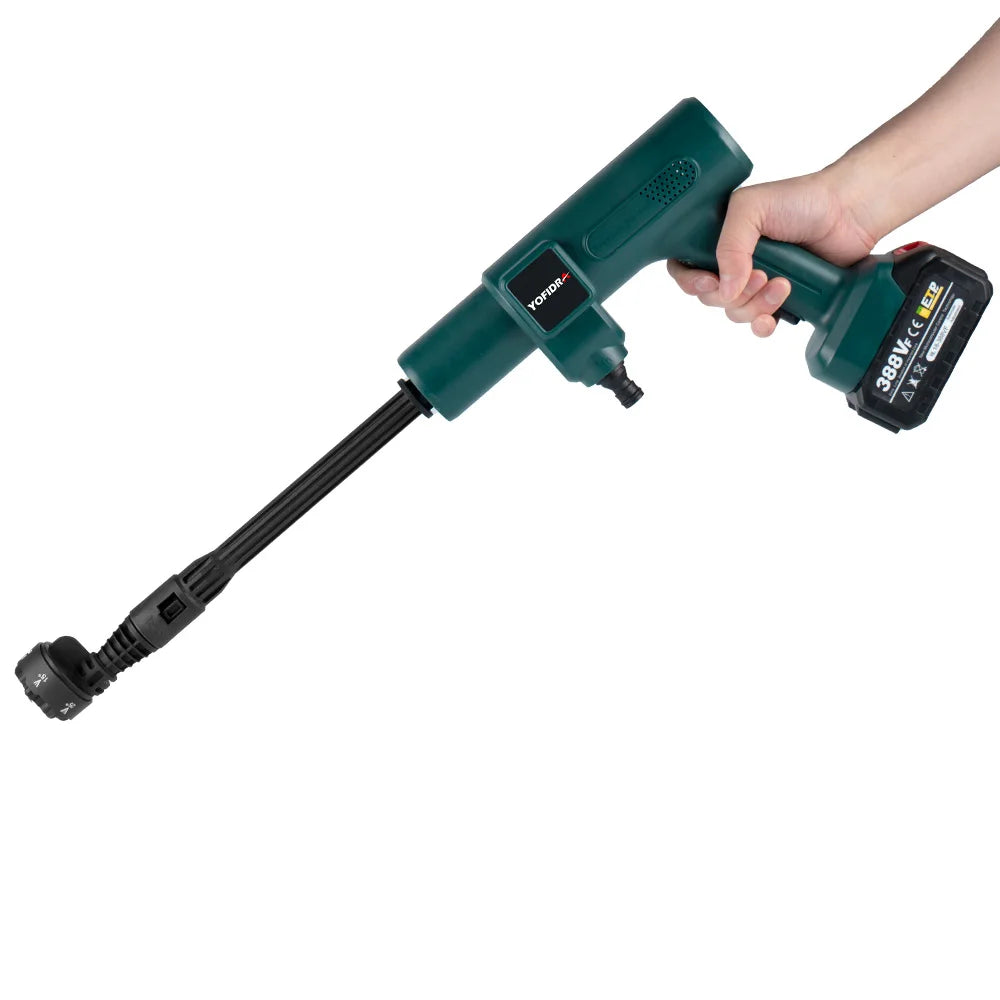 YOFIDRA Nettoyeur Haute Pression 200 Bar - 3500W, Moteur Brushless, Pistolet Pulvérisateur 6-en-1, Compatible Batterie Makita 18V