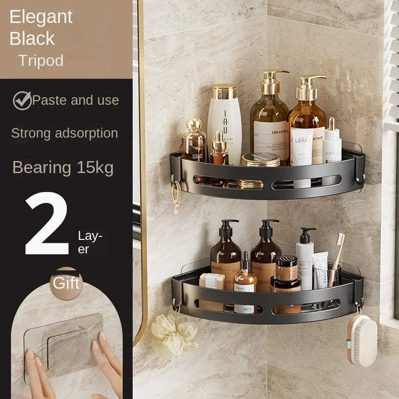 Étagère de Douche Sans Perçage - Rangement pour Shampoing, Serviettes & Accessoires de Salle de Bain