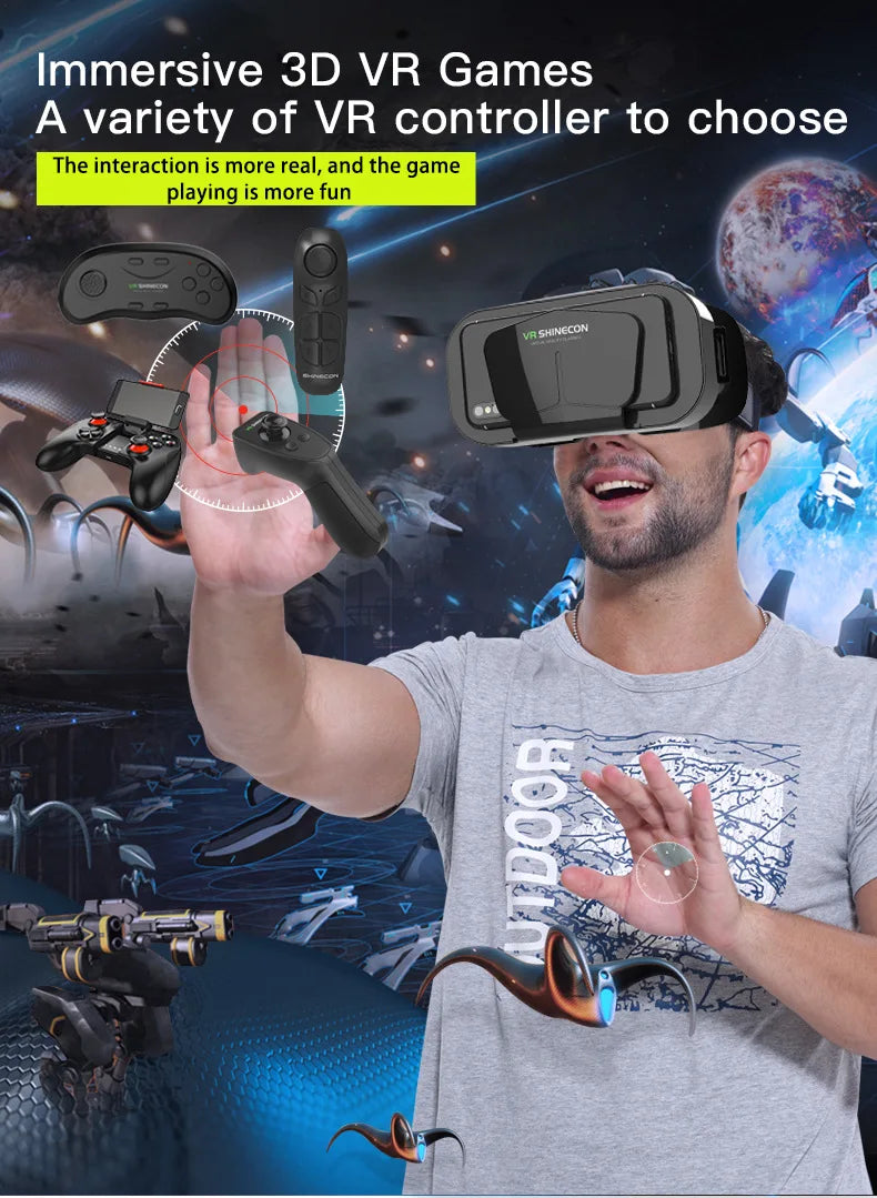 Casque de Réalité Virtuelle VR - Lunettes 3D pour Smartphones, Expérience Immersive pour Jeux & Vidéos