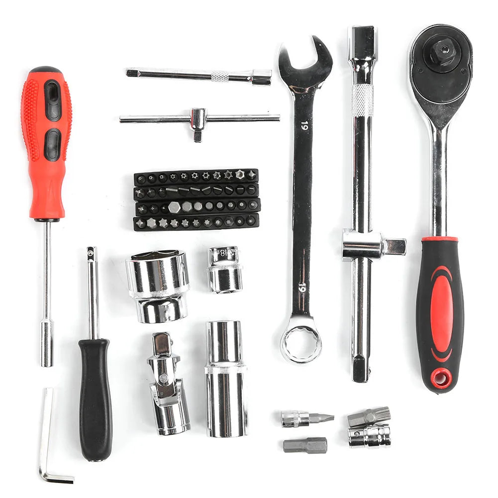 Coffret de Clés à Cliquet & Douilles 215 Pièces – Outil Polyvalent pour Réparations & Bricolage !