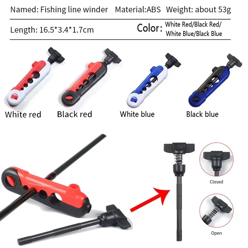 Enrouleur de Ligne de Pêche Portable - Bobineuse pour Moulinet Spinning & Baitcasting, Outil de Montage Rapide