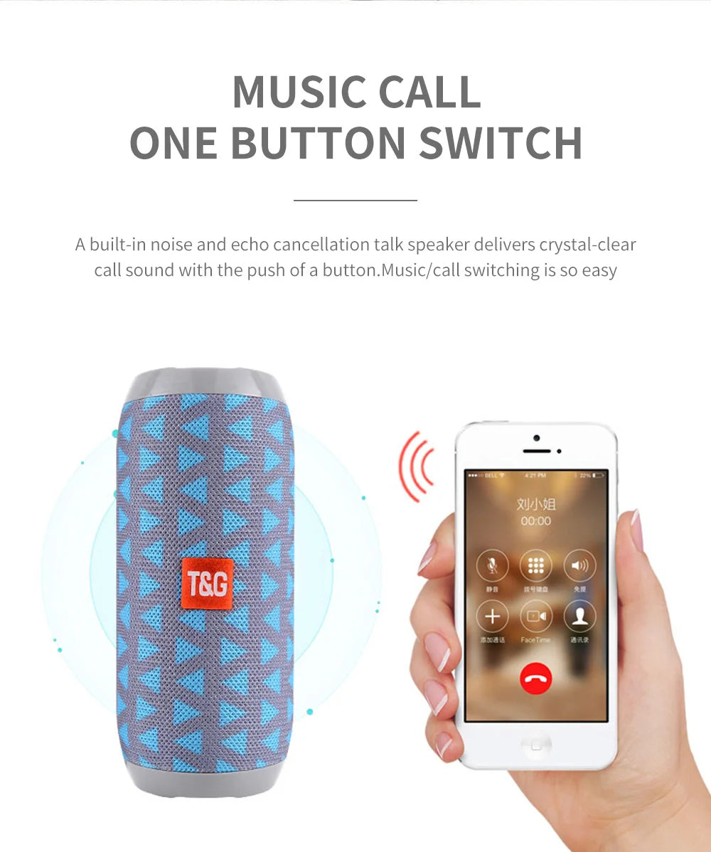 Enceinte Bluetooth TG117 - Portable, Waterproof, Son Stéréo Puissant, Radio FM, Support TF & TWS