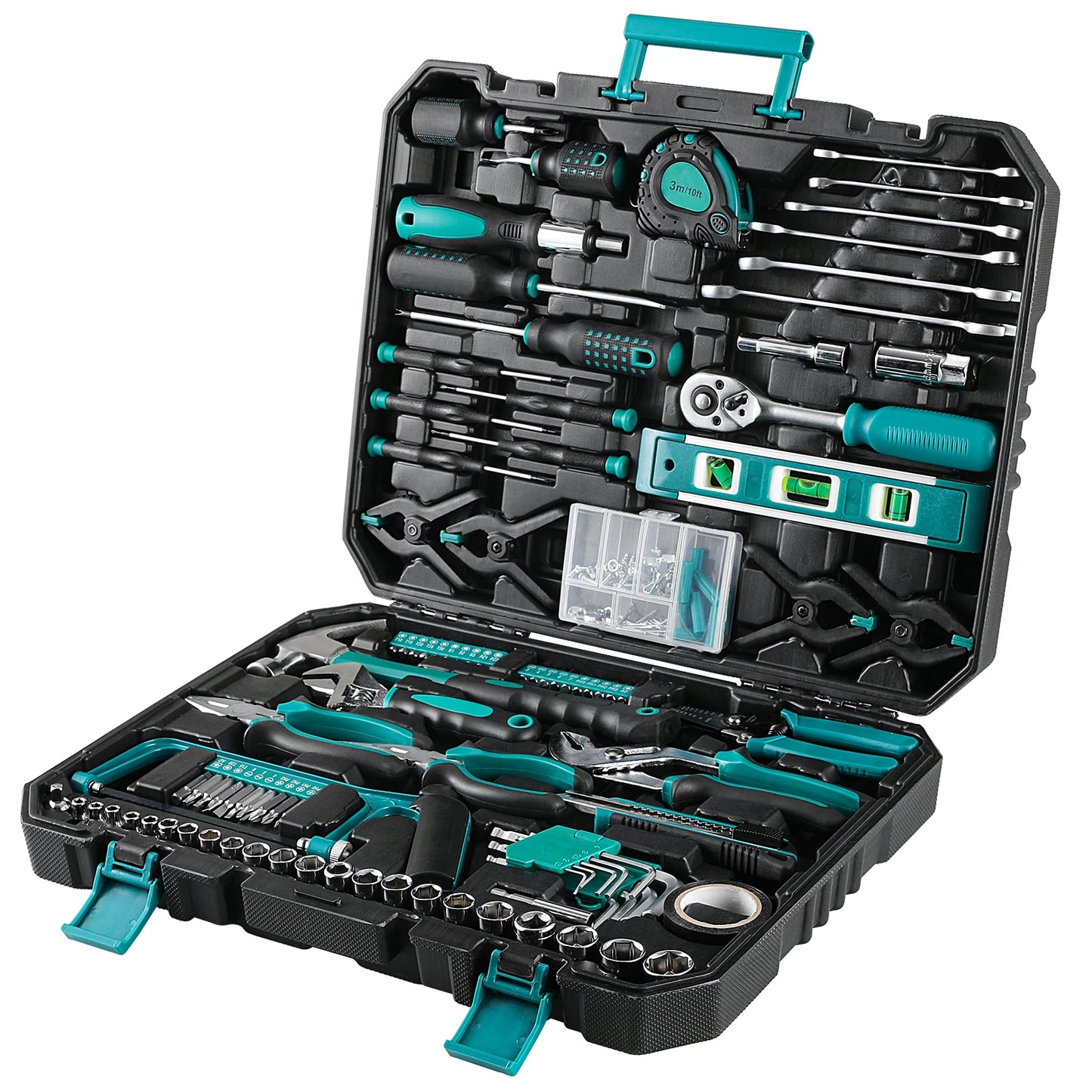 Coffret d'Outils 198 Pièces – Kit Complet pour Réparations Maison & Automobile !