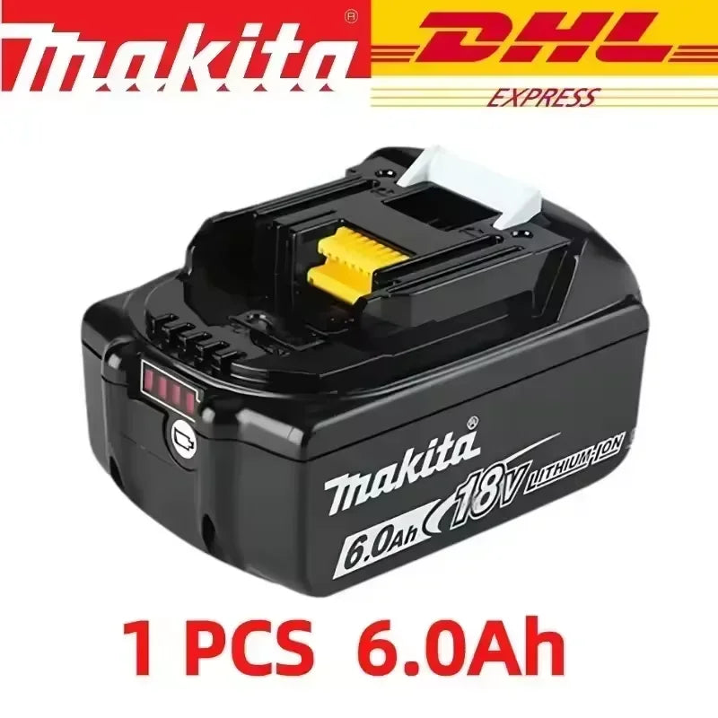 Batterie Makita 18V 6.0Ah - 100% Originale, Rechargeable, Compatible BL1830, BL1840, BL1850, BL1860B