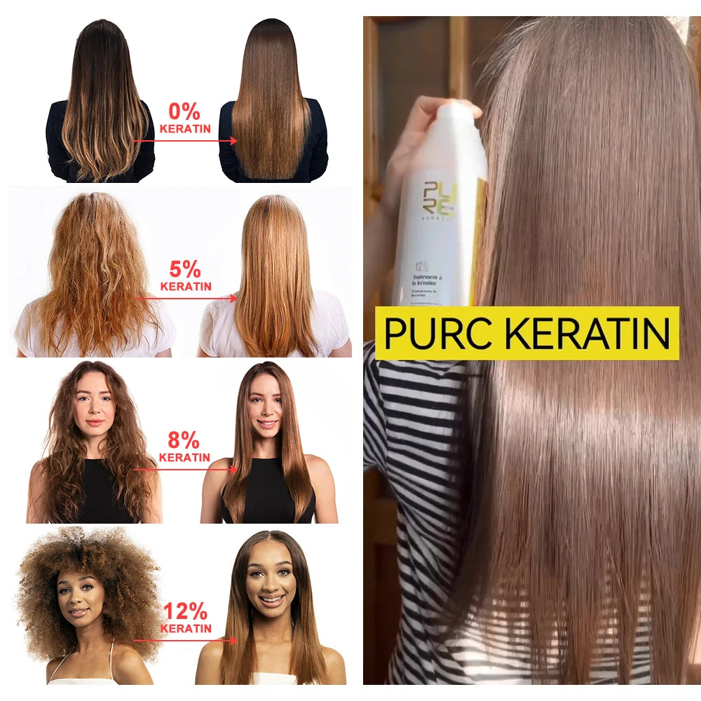 Traitement Lissage à la Kératine – 0%/5%/8%/12% – Soin Lissant & Réparateur (1000ml)