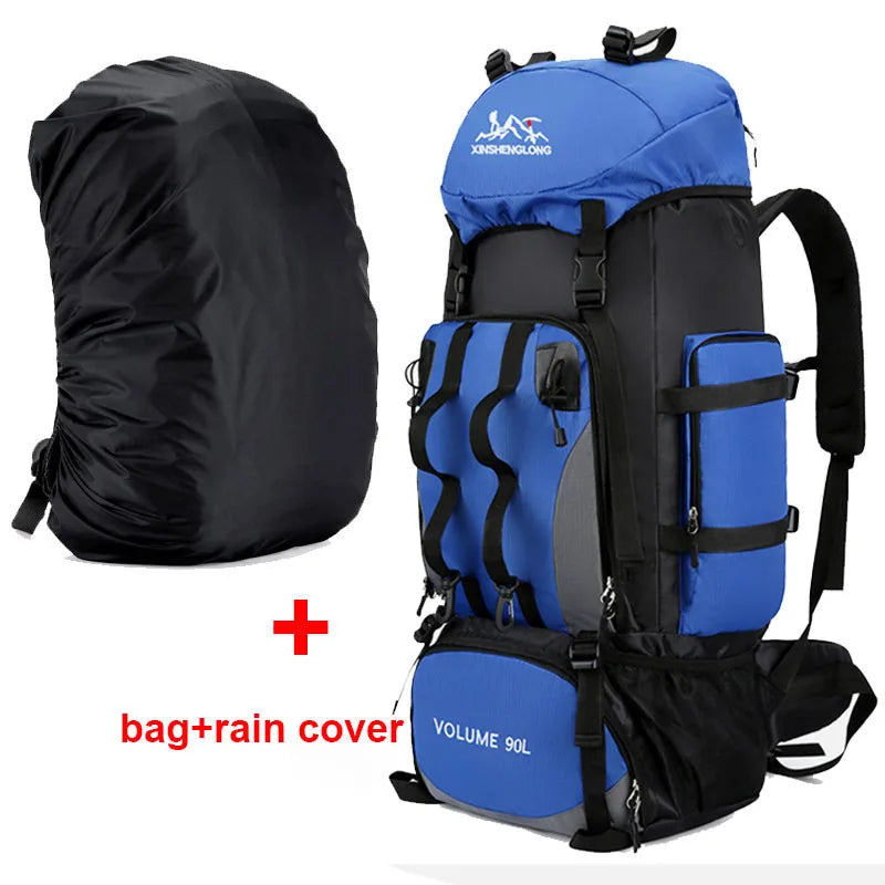 Sac à Dos de Randonnée 90L - Étanche, Grande Capacité, Idéal pour Trekking, Camping & Voyages