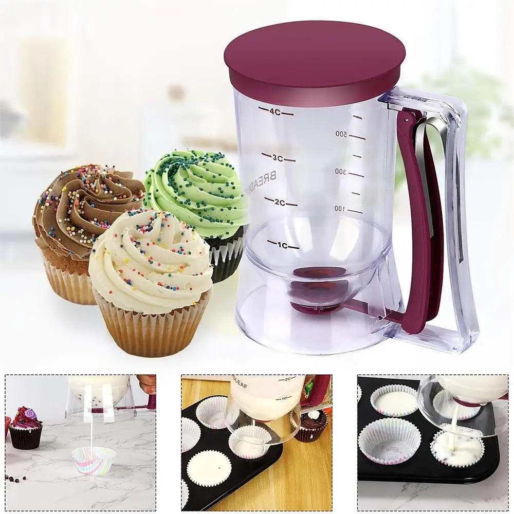 Distributeur de Pâte Pliable – Idéal pour Pancakes, Cupcakes, Gaufres & Muffins