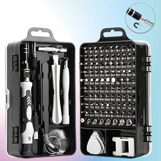 Kit Tournevis de Précision 115 en 1 – Outils Magnétiques Professionnels pour Réparation Électronique !